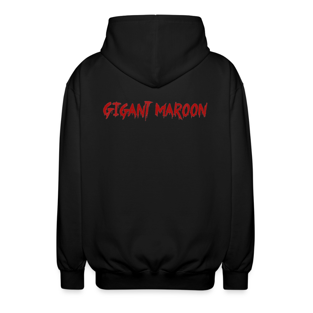 Gigant Maroon Zip Hoodie - Schwarz