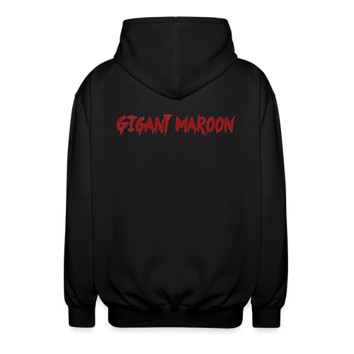Gigant Maroon Zip Hoodie - Schwarz