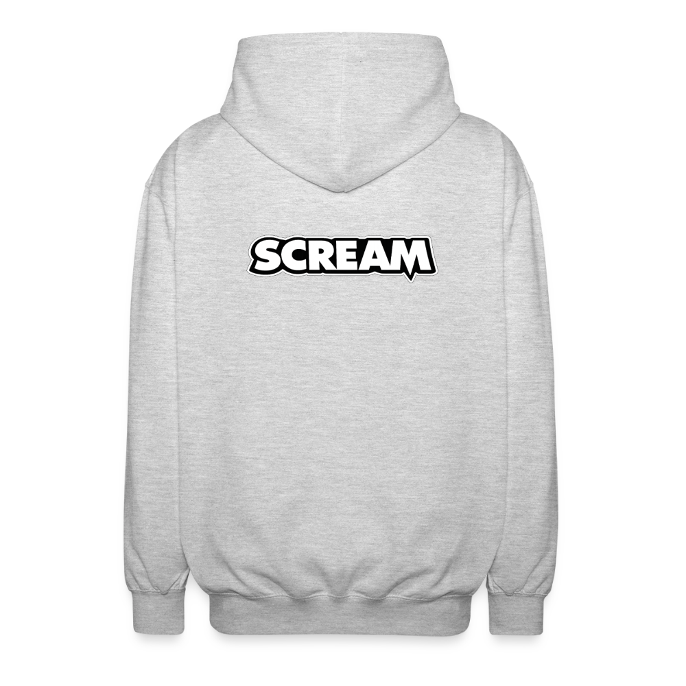 Scream Zip Hoodie - Hellgrau meliert