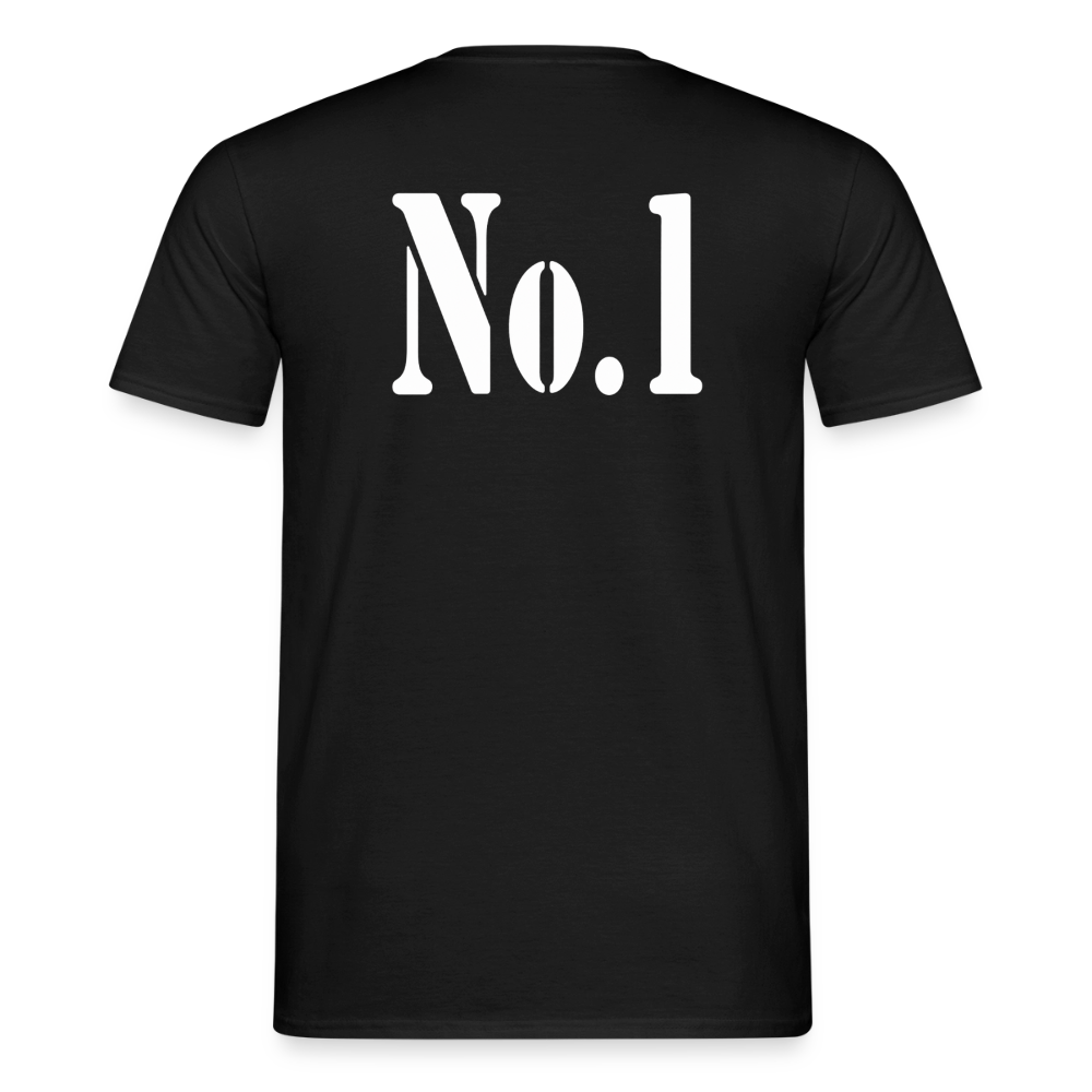 NO.1 T-Shirt Schwarz - Schwarz