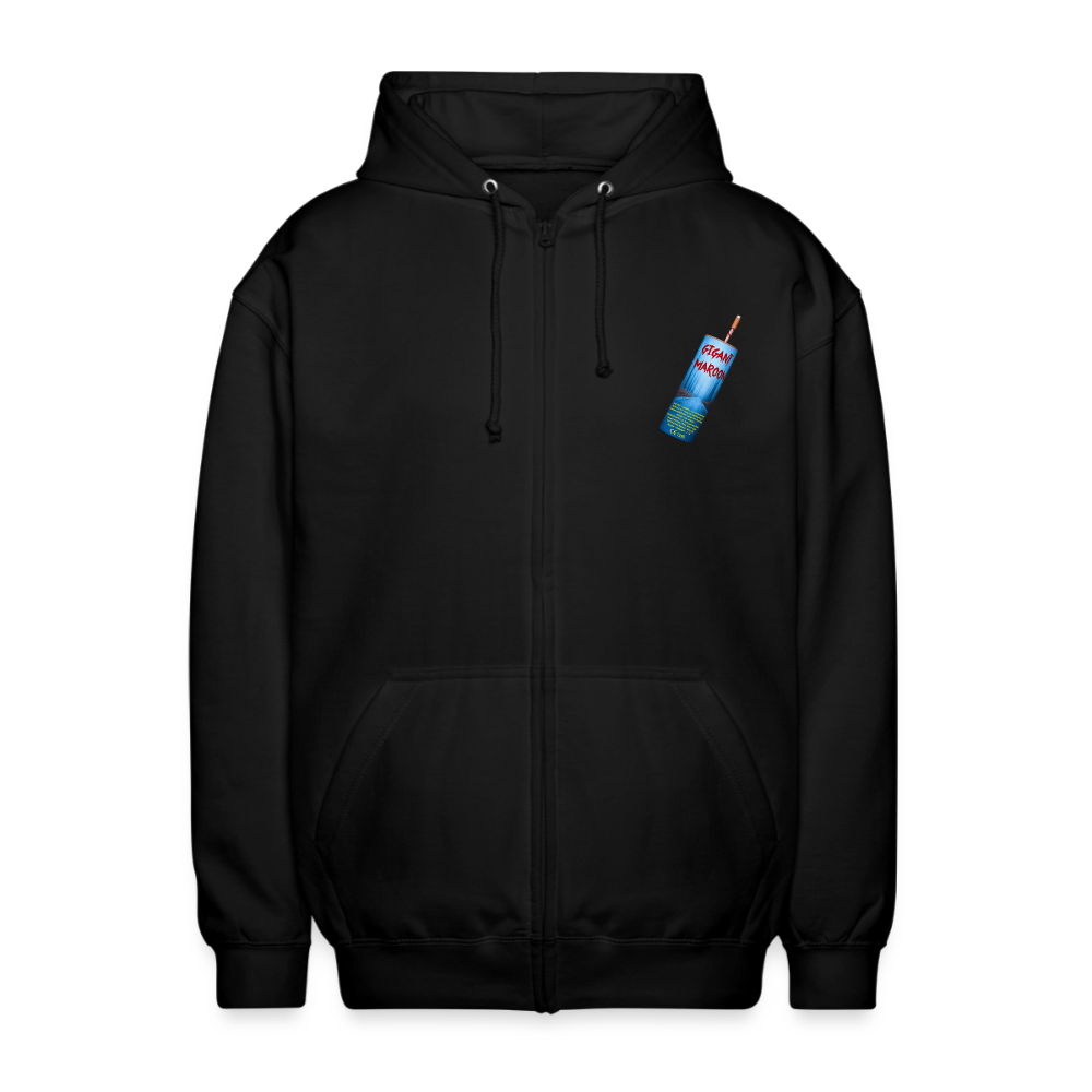 Gigant Maroon Zip Hoodie - Schwarz