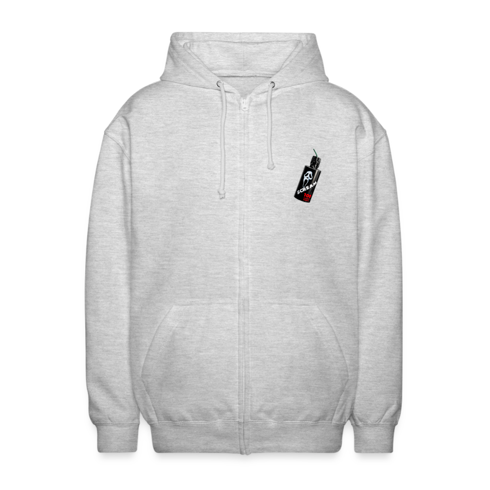 Scream Zip Hoodie - Hellgrau meliert